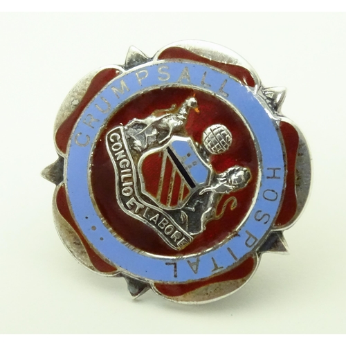 776 - Three assorted items comprising white metal badge titled Berlin Golf Club Founded 1895, a silver bad... 