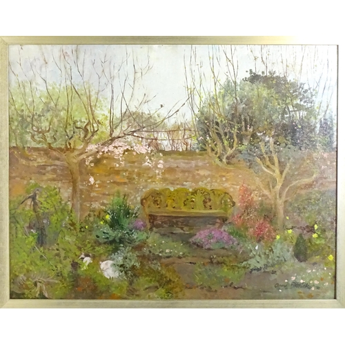 1557 - Ann Patrick (b. 1937), Scottish School, Oil on board, The Walled Garden. Signed lower right. Approx.... 