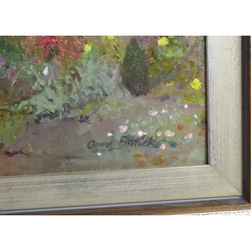 1557 - Ann Patrick (b. 1937), Scottish School, Oil on board, The Walled Garden. Signed lower right. Approx.... 