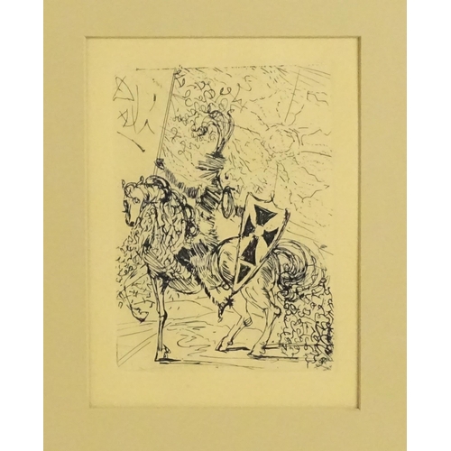 1684 - After Salvador Dali (1904-1989), Etching, El Cid. Approx. 6 3/4