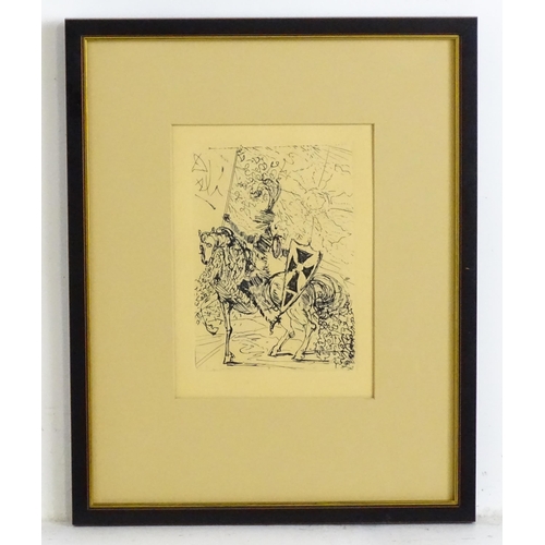 1684 - After Salvador Dali (1904-1989), Etching, El Cid. Approx. 6 3/4