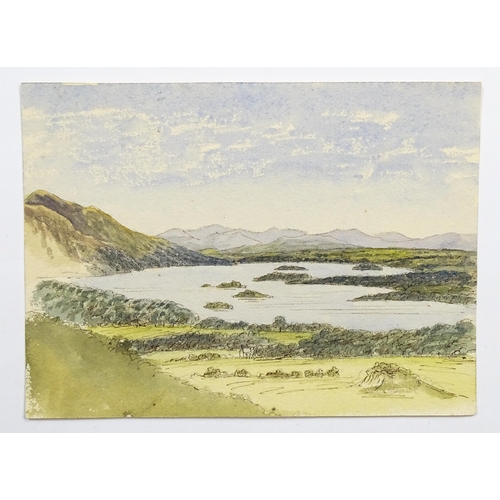 1773 - 19th century, Watercolours, one depicting a view across Windermere in the Lake District, the other t... 