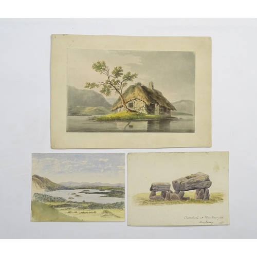 1773 - 19th century, Watercolours, one depicting a view across Windermere in the Lake District, the other t... 