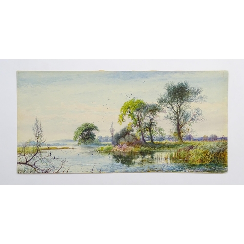 1779 - Arthur Willett (1857-1918), Watercolour, A river landscape. Signed lower left. Approx. 7