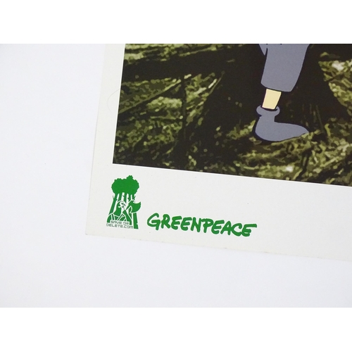 1811 - A 21st century poster produced for Greenpeace, designed by Banksy, Save or Delete - A last chance to... 