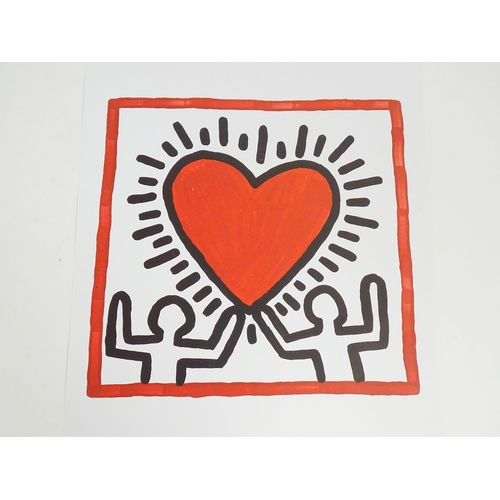 1814 - A 21st century Jean-Michel Basquiat / Keith Haring Exhibition Poster for Crossing Lines at the Natio... 