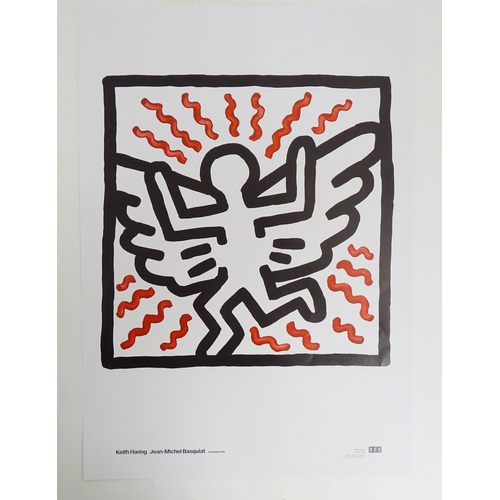 1815 - A 21st century Jean-Michel Basquiat / Keith Haring Exhibition Poster for Crossing Lines at the Natio... 