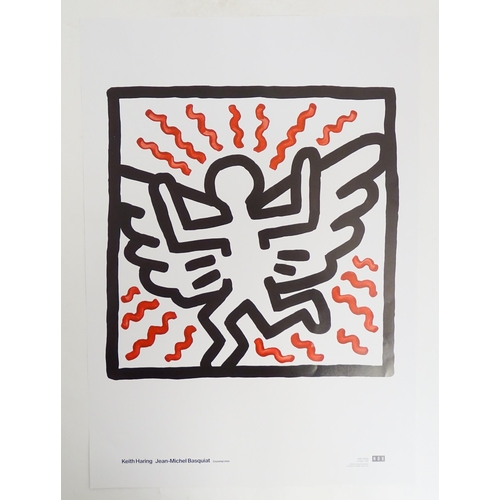 1815 - A 21st century Jean-Michel Basquiat / Keith Haring Exhibition Poster for Crossing Lines at the Natio... 