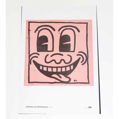 1818 - A 21st century Jean-Michel Basquiat / Keith Haring Exhibition Poster for Crossing Lines at the Natio... 