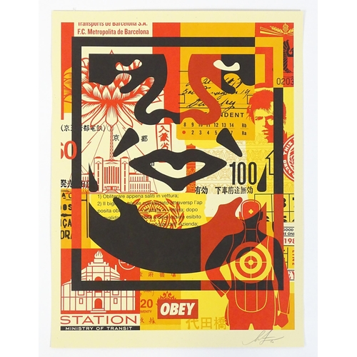 1825 - Shepard Fairey (Obey), 21st century, American School, Signed screen print, Andre the Giant has a Pos... 