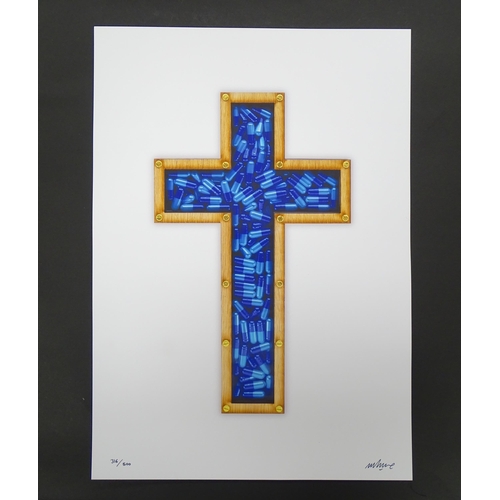 1832 - Imbue, 21st century, Limited edition screen print, Drug Lord Blue. Signed and numbered 316 / 500 low... 