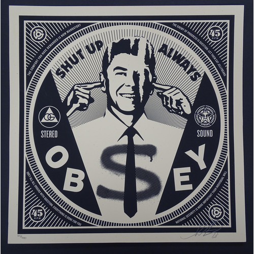 1837 - After Shepard Fairey (Obey), 21st century, American School, Limited edition screen print, Shut Up Al... 