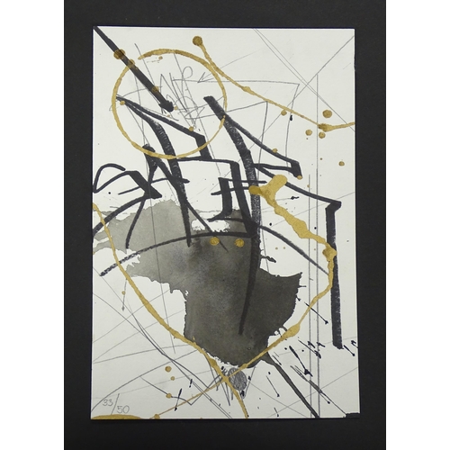 1840 - Saber, 21st century, Limited edition serigraph, Untitled abstract composition. Numbered 33 / 50 in p... 