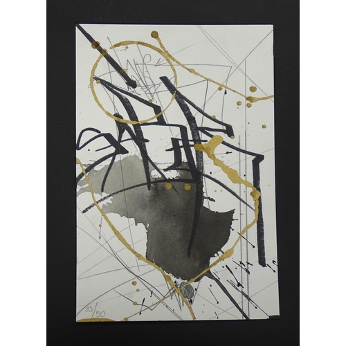 1840 - Saber, 21st century, Limited edition serigraph, Untitled abstract composition. Numbered 33 / 50 in p... 