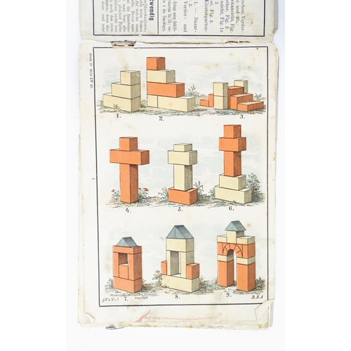 839 - Toys: A 19thC boxed set of Richter's Anchor Box containing stone building blocks with original bookl... 