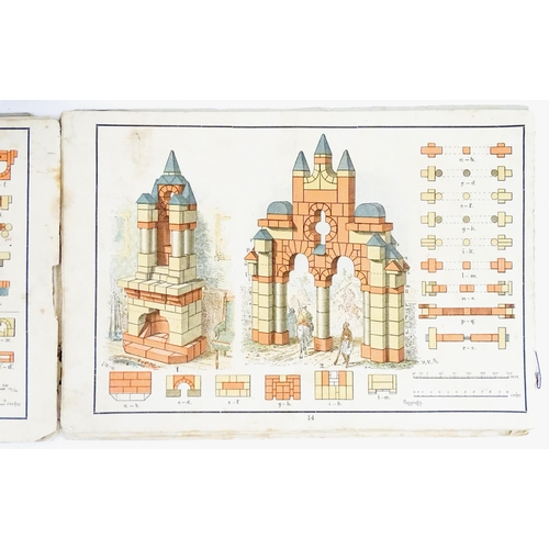 839 - Toys: A 19thC boxed set of Richter's Anchor Box containing stone building blocks with original bookl... 