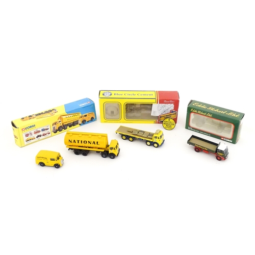 850 - Toys: Three Corgi Toys die cast scale model vehicles comprising Foden FG 8 Wheel Platform Lorry Blue... 