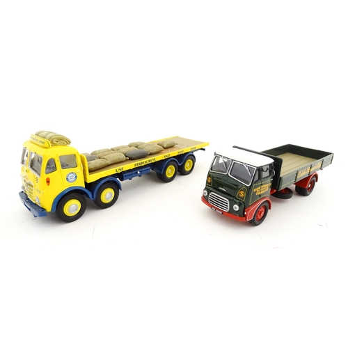 850 - Toys: Three Corgi Toys die cast scale model vehicles comprising Foden FG 8 Wheel Platform Lorry Blue... 