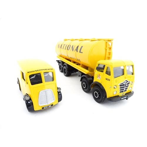 850 - Toys: Three Corgi Toys die cast scale model vehicles comprising Foden FG 8 Wheel Platform Lorry Blue... 