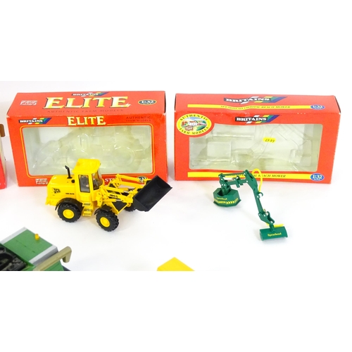 857 - Toys: A quantity of assorted Britains farmyard die cast and plastic toys / models to include tractor... 