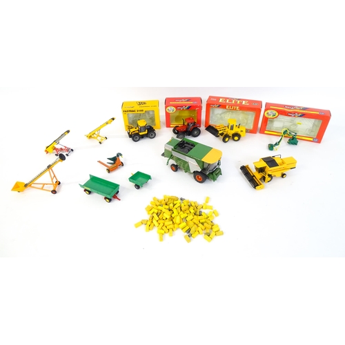 857 - Toys: A quantity of assorted Britains farmyard die cast and plastic toys / models to include tractor... 