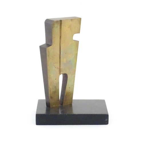 1021 - A 20thC limited edition bronze titled Persian Monolith by John Erskine Milne (1931-1978), assistant ... 