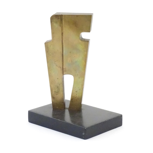 1021 - A 20thC limited edition bronze titled Persian Monolith by John Erskine Milne (1931-1978), assistant ... 