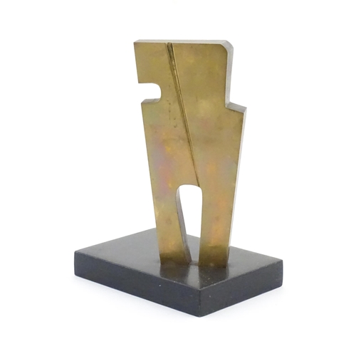 1021 - A 20thC limited edition bronze titled Persian Monolith by John Erskine Milne (1931-1978), assistant ... 