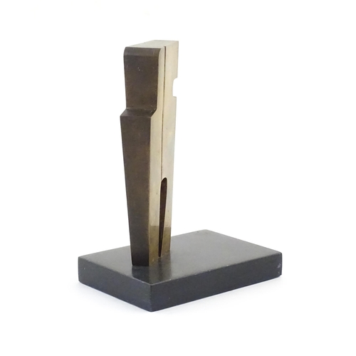 1021 - A 20thC limited edition bronze titled Persian Monolith by John Erskine Milne (1931-1978), assistant ... 