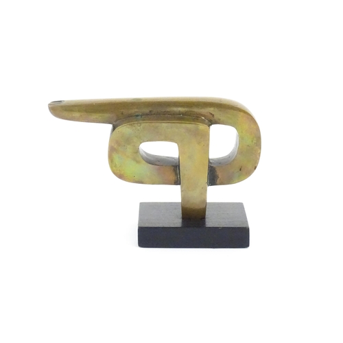 1022 - A 20thC limited edition bronze titled Centre Point depicting a pointing finger, by John Farnham (b. ... 