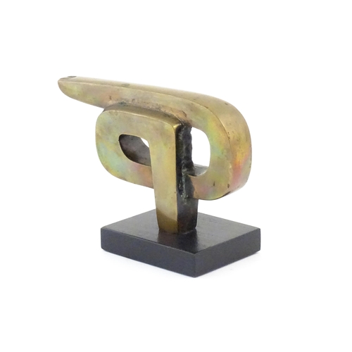 1022 - A 20thC limited edition bronze titled Centre Point depicting a pointing finger, by John Farnham (b. ... 