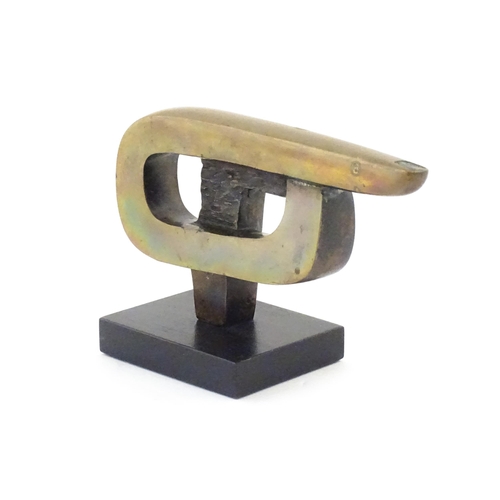 1022 - A 20thC limited edition bronze titled Centre Point depicting a pointing finger, by John Farnham (b. ... 