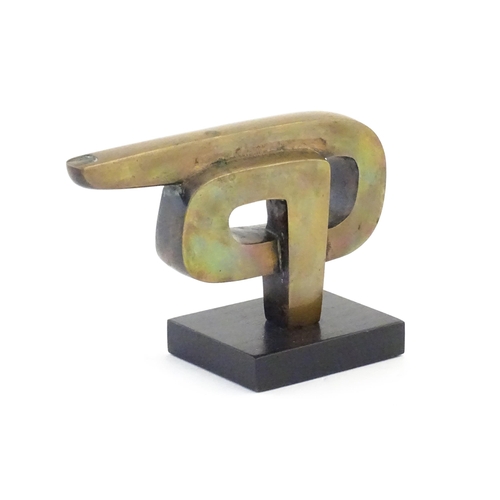 1022 - A 20thC limited edition bronze titled Centre Point depicting a pointing finger, by John Farnham (b. ... 