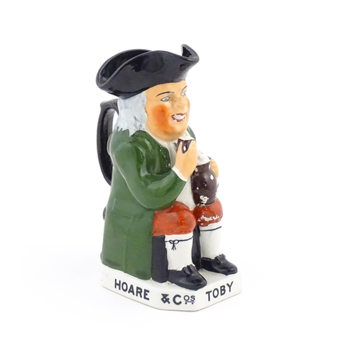 1088 - A 20thC advertising Toby / character jug for Hoare & Co. Ale & Stout by by Hancock and Corfield Ltd ... 