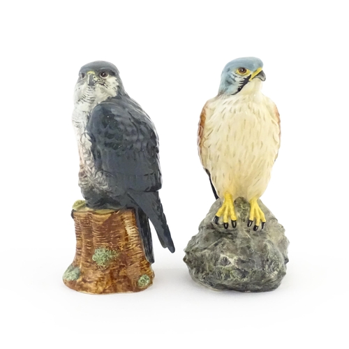 1097 - Two Beswick figural novelty Beneagles Scotch whisky flasks, comprising Kestrel (for Kestrel Marine L... 