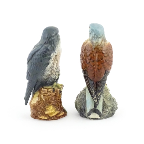 1097 - Two Beswick figural novelty Beneagles Scotch whisky flasks, comprising Kestrel (for Kestrel Marine L... 