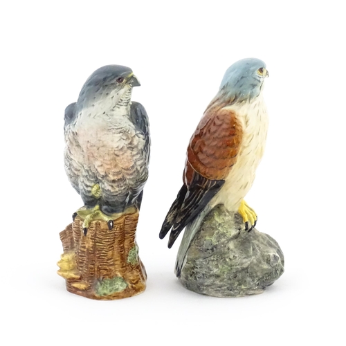 1097 - Two Beswick figural novelty Beneagles Scotch whisky flasks, comprising Kestrel (for Kestrel Marine L... 