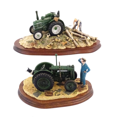 904 - Two Border Fine Arts models by Ray Ayres, comprising a limited edition James Herriot model Hauling O... 