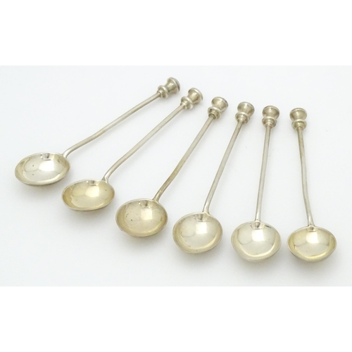 538 - Six silver seal top spoons hallmarked Birmingham 1924, maker Alexander Clark & Co. Ltd. Approx. 3 3/... 