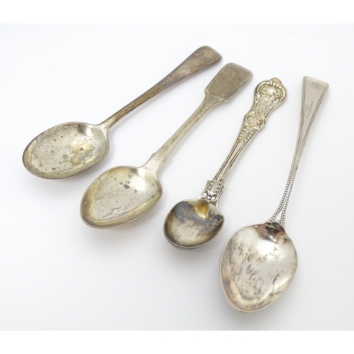 544 - Assorted silver, white metal and silver plate items to include a Continental .835 silver strainer st... 