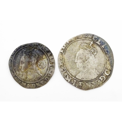 781 - Coins: Two Elizabeth I hammered silver coins (2)