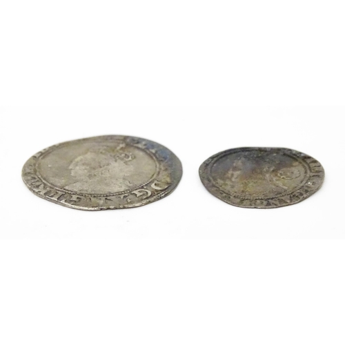 781 - Coins: Two Elizabeth I hammered silver coins (2)