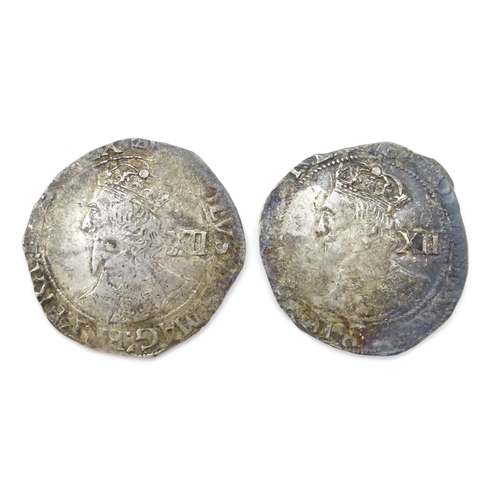 783 - Coins: Four hammered silver coins to include James I and Charles I examples (4)