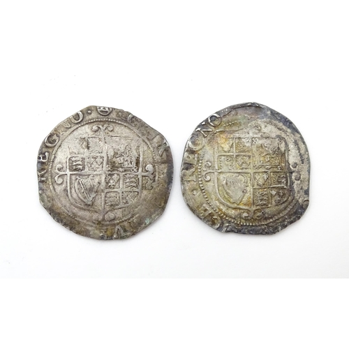 783 - Coins: Four hammered silver coins to include James I and Charles I examples (4)