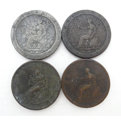 784 - Coins: A quantity of George III coins to include a cartwheel penny dated 1797, etc. (15)