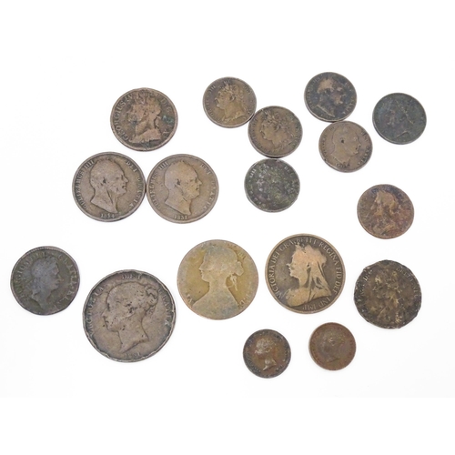 787 - Coins: Assorted 19thC coins to include George IV, William IV and Victorian examples. (17)