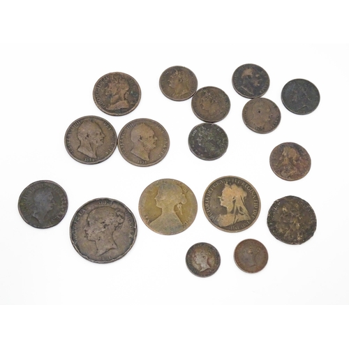 787 - Coins: Assorted 19thC coins to include George IV, William IV and Victorian examples. (17)