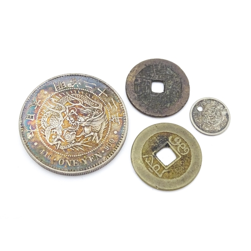 787A - Coins: A quantity of assorted World coins to include from China, Hong Kong, South Africa, Canada, Am... 