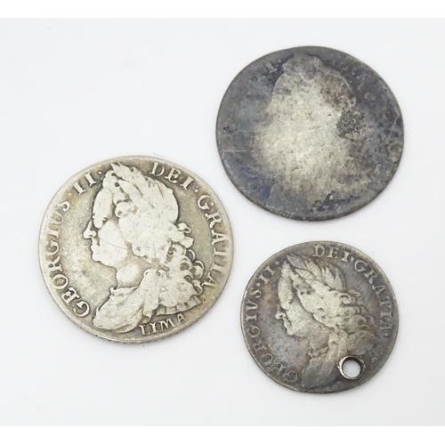 788 - Coins: A quantity of assorted George II coins to include some silver examples (8)