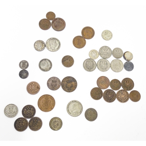 788A - Coins: A quantity of assorted coins examples to include Prussian, German, Austrian, Austro-Hungarian... 